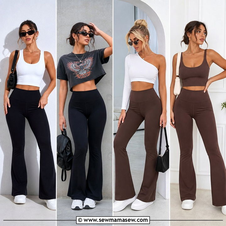 20 Crop Top With Flare Leggings Outfit Ideas for Sporty Style