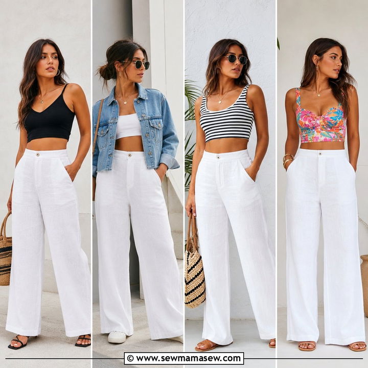 20 Crop Top With Linen Trousers Outfit Ideas for Summer