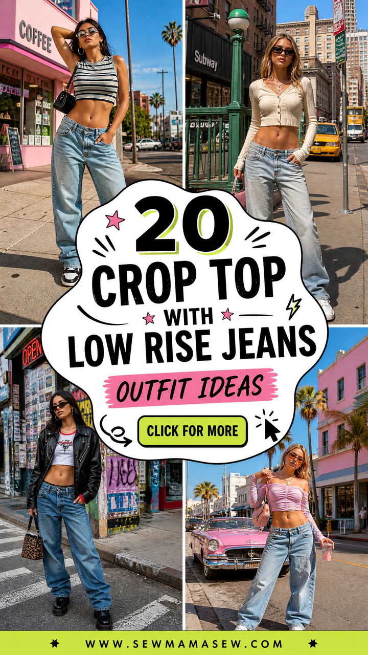 20 Crop Top With Low Rise Jeans Outfit Ideas for Y2K Style - 20 Crop Top With Low Rise Jeans Outfit Ideas for Y2K Style
