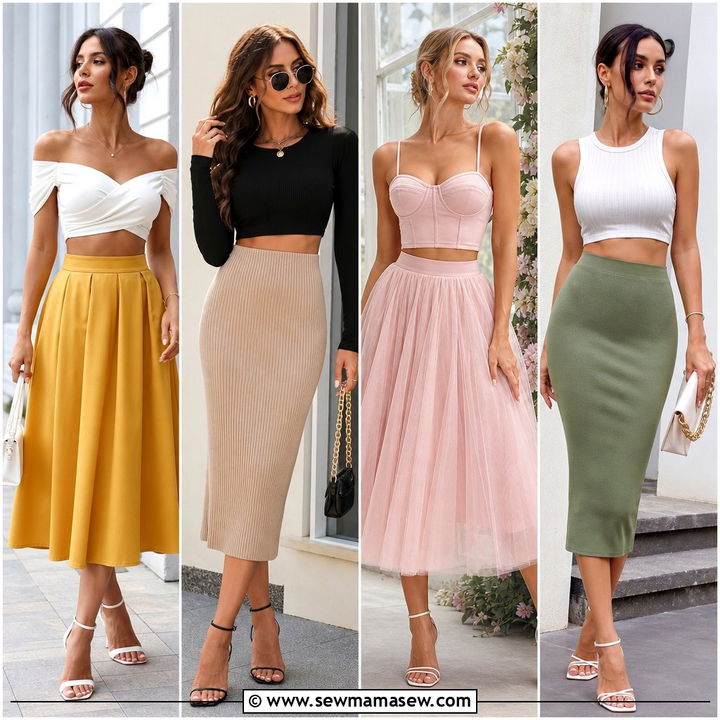 20 Crop Top With Midi Skirt Outfit Ideas for Polished Style