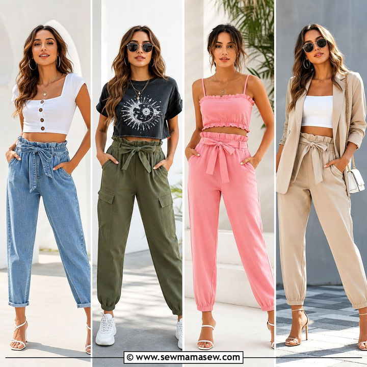 20 Crop Top With Paperbag Waist Pants Outfit Ideas to Try