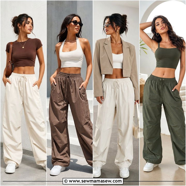 20 Crop Top With Parachute Pants Outfit Ideas for Street Style