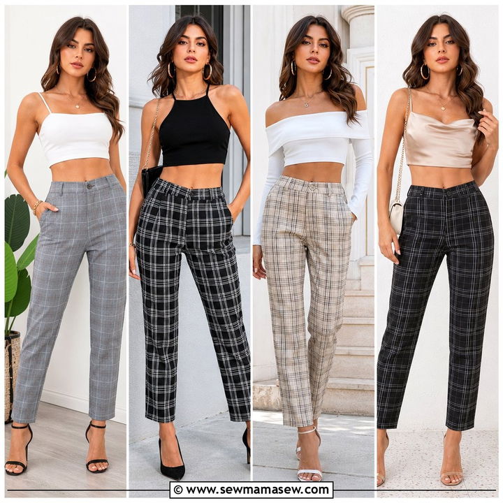 20 Crop Top With Plaid Pants Outfit Ideas for Easy Chic