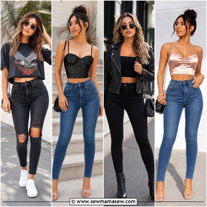 20 Crop Top With Skinny Jeans Outfit Ideas for Sleek Daily Style