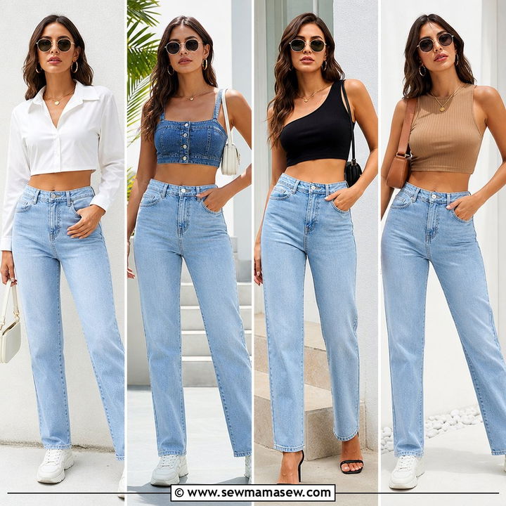 20 Crop Top With Straight Leg Jeans Outfit Ideas for Easy Chic