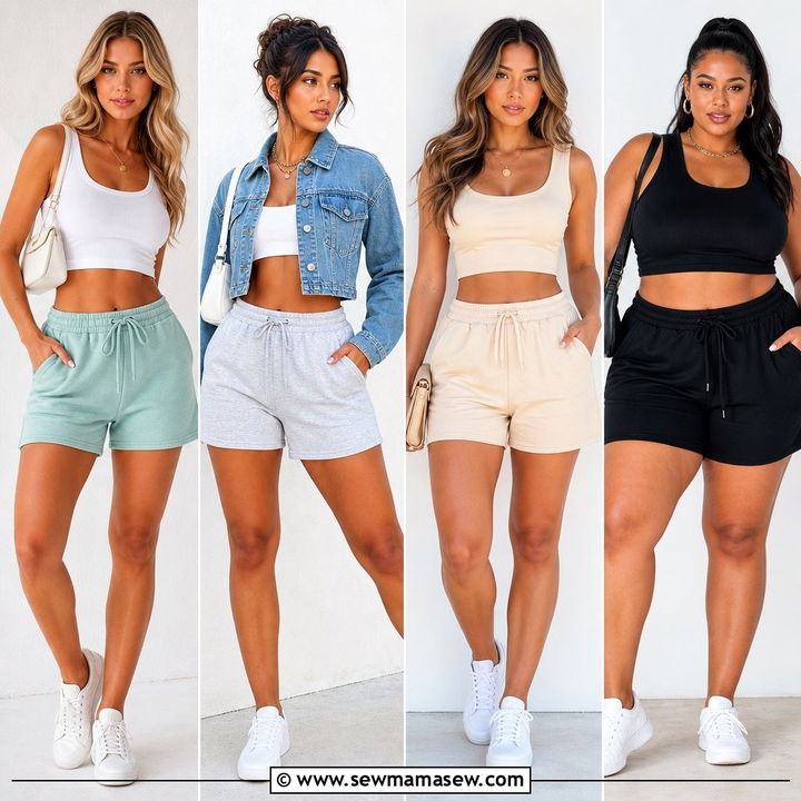 20 Crop Top With Sweat Shorts Outfit Ideas for Comfy Weekends