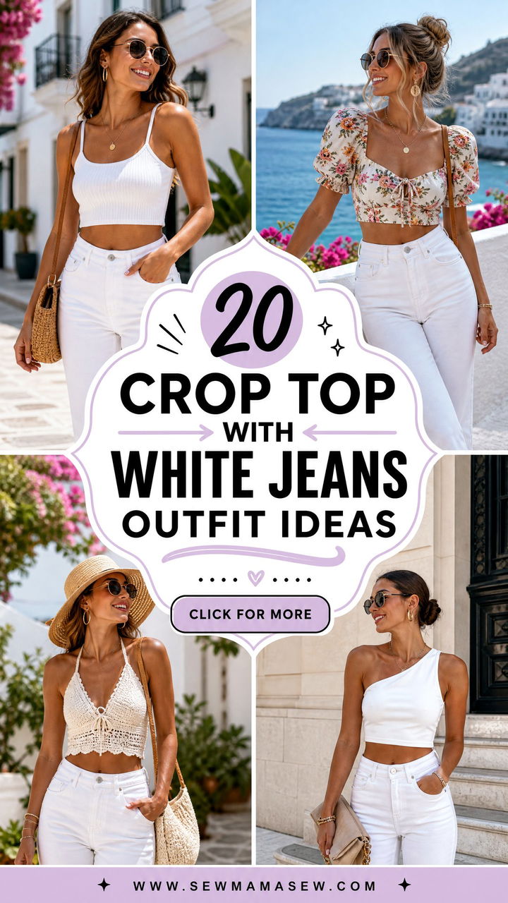 20 Crop Top With White Jeans Outfit Ideas for Crisp Summer Style - 20 Crop Top With White Jeans Outfit Ideas for Crisp Summer Style