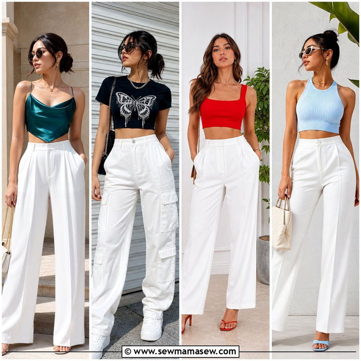 20 Crop Top With White Trousers Outfit Ideas for Chic Summer Style