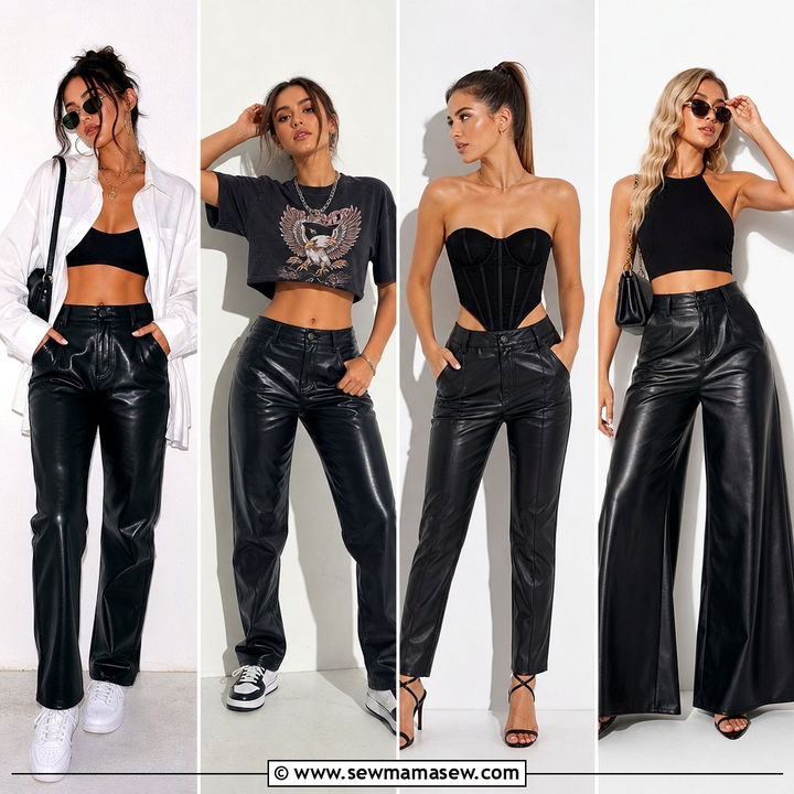 20 Crop Top and Leather Pants Outfit Ideas: Edgy-Chic Looks