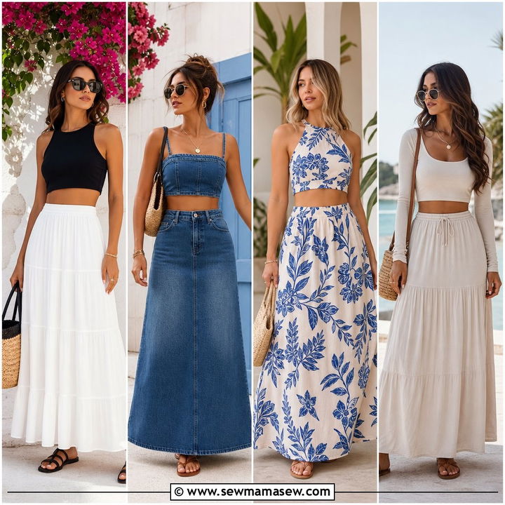 20 Crop Top and Maxi Skirt Outfit Ideas: Easy Elegant Looks