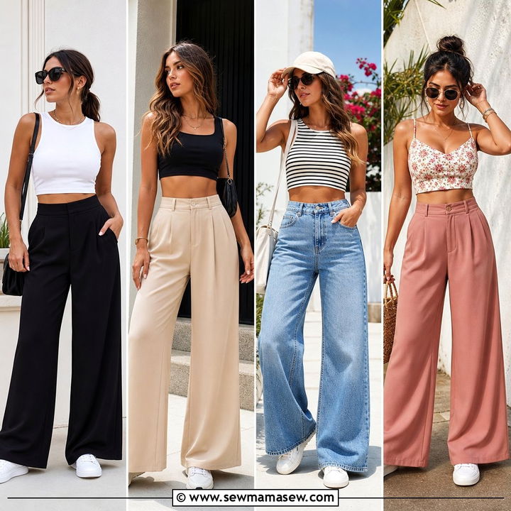 20 Crop Top and Wide Leg Pants Outfit Ideas: Polished Looks
