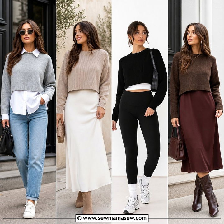 20 Cropped Sweater Outfit Ideas for Cozy-Chic Fall Style
