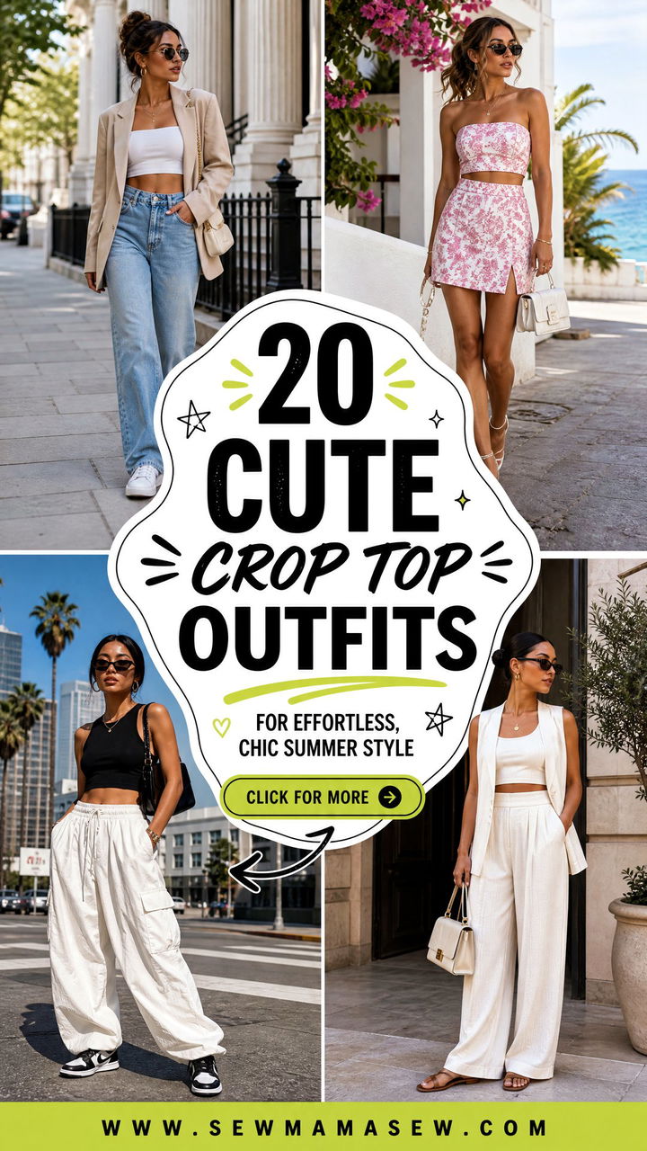 20 Cute Crop Top Outfits for Effortless Chic Summer Style - 20 Cute Crop Top Outfits for Effortless, Chic Summer Style