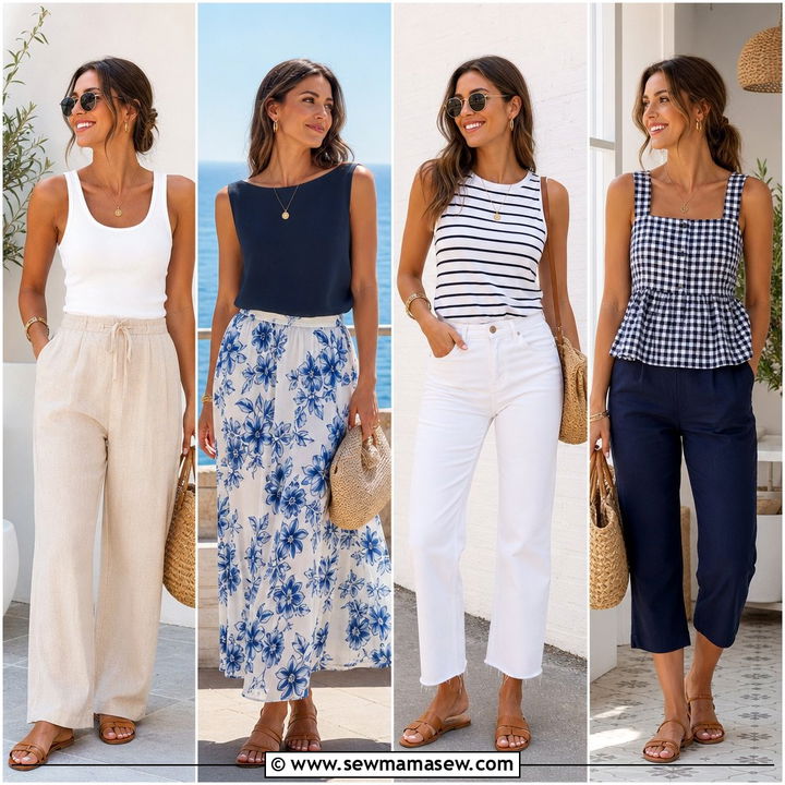 20 Cute Summer Tops Outfit Ideas for Breezy Vacation Style
