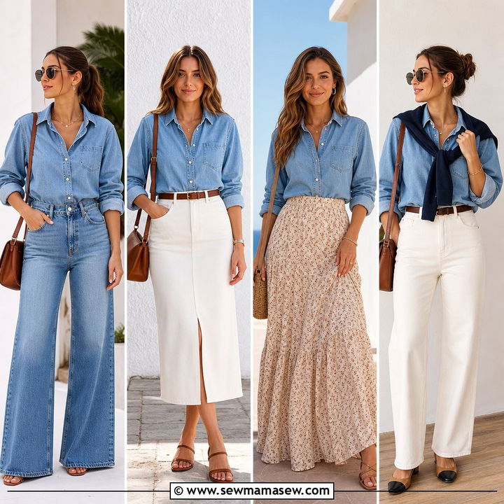 20 Denim Shirt Outfit Ideas for Effortlessly Chic Style