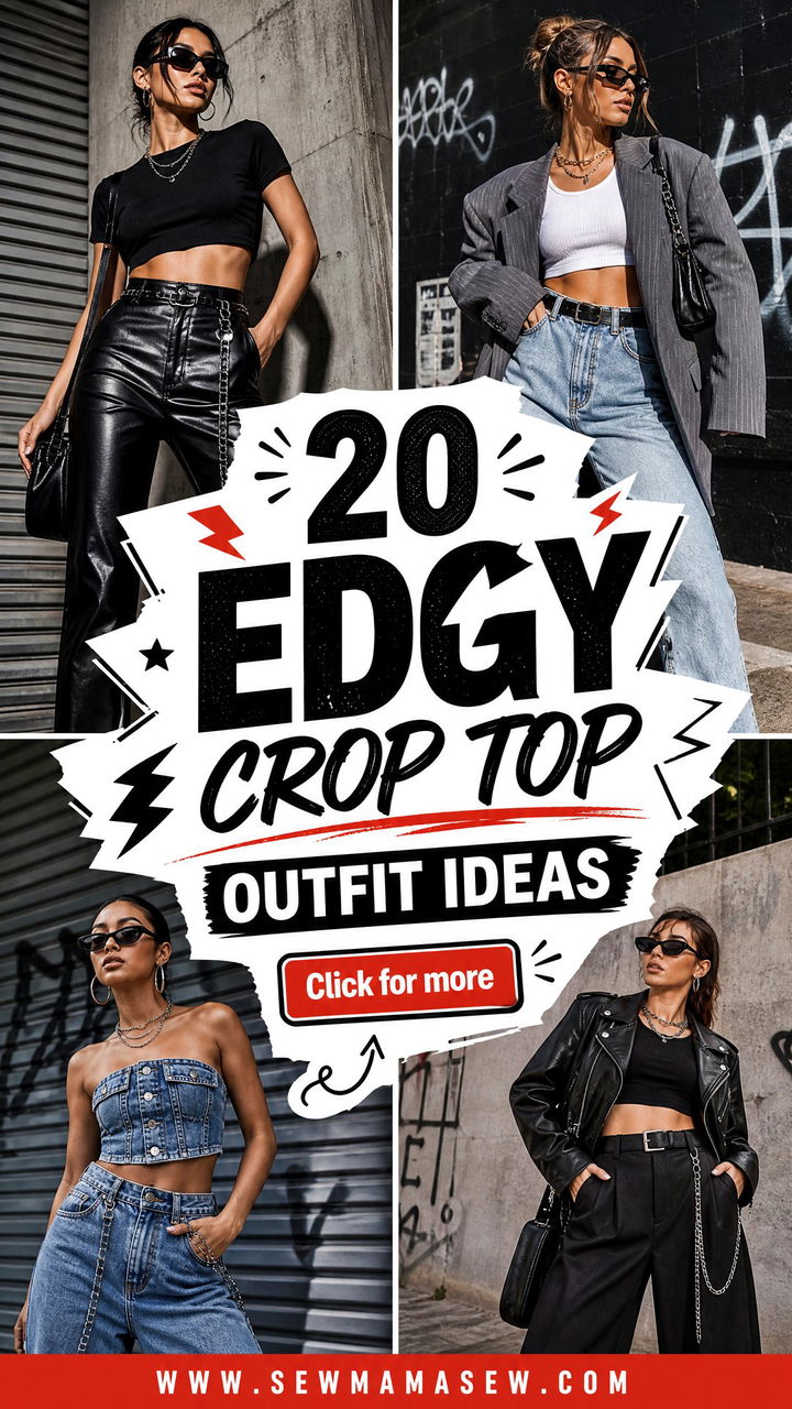 20 Edgy Crop Top Outfit Ideas for Bold Street-Style Looks - 20 Edgy Crop Top Outfit Ideas for Bold Street-Style Looks