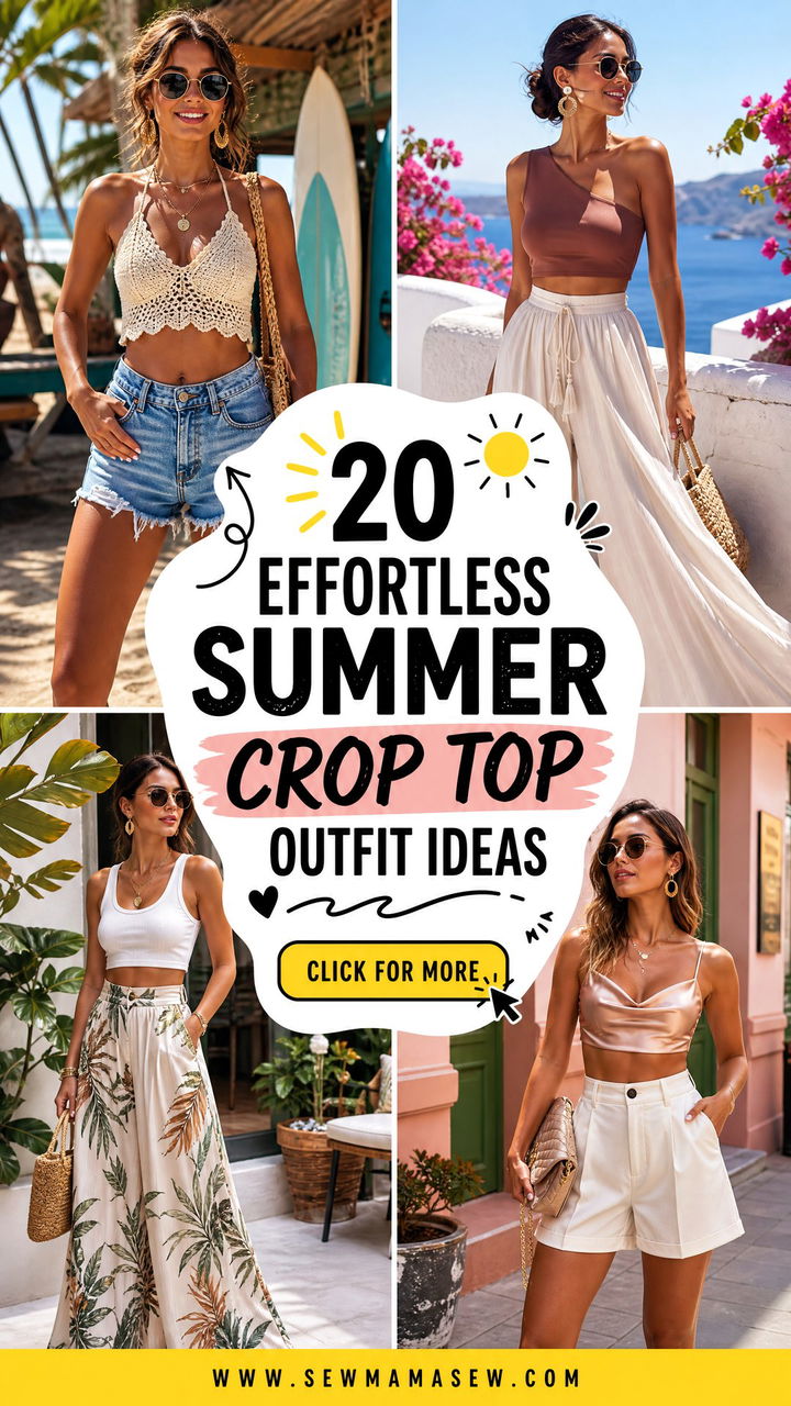20 Effortless Summer Crop Top Outfit Ideas for Sunny Days - 20 Effortless Summer Crop Top Outfit Ideas for Sunny Days