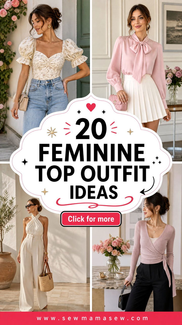 20 Feminine Top Outfit Ideas for a Soft Modern Wardrobe - 20 Feminine Top Outfit Ideas for a Soft, Modern Wardrobe