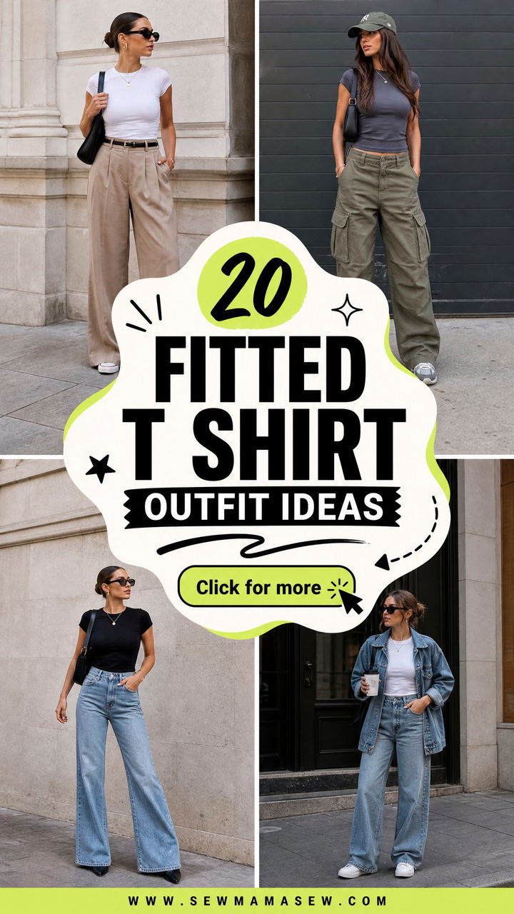 20 Fitted T Shirt Outfit Ideas for Polished Casual Style - 20 Fitted T Shirt Outfit Ideas for Polished Casual Style