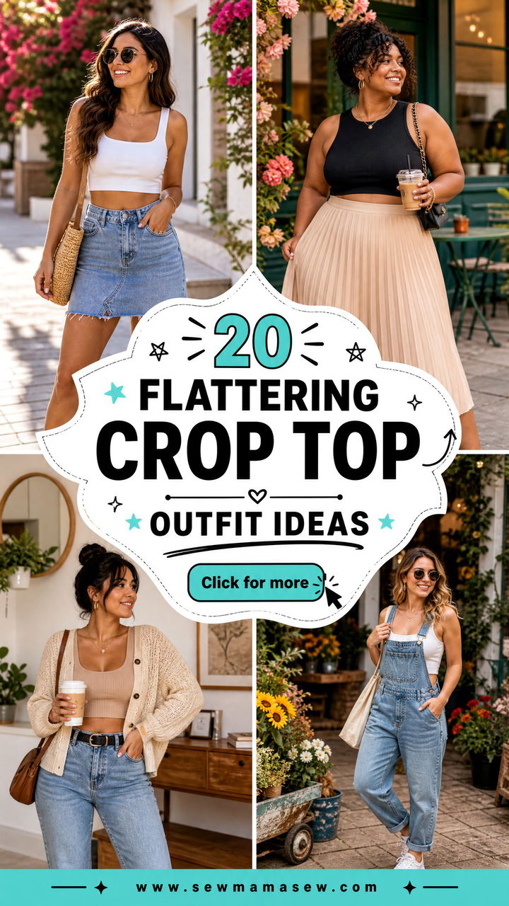 20 Flattering Crop Top Outfit Ideas for Every Body Type - 20 Flattering Crop Top Outfit Ideas for Every Body Type