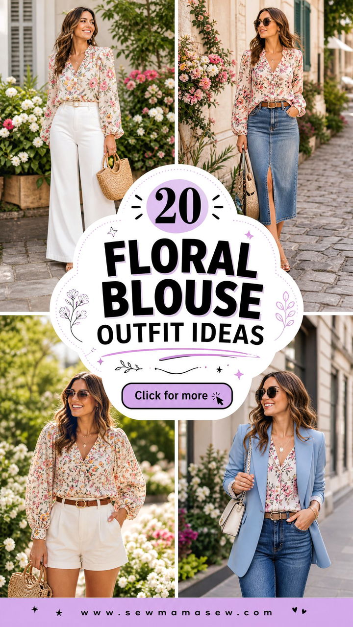 20 Floral Blouse Outfit Ideas for Effortless Spring Style - 20 Floral Blouse Outfit Ideas for Effortless Spring Style