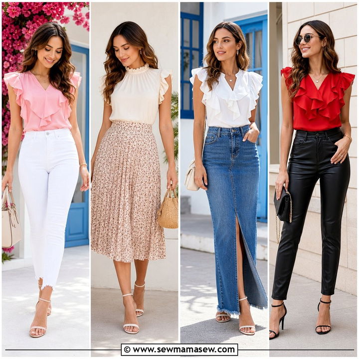 20 Frill Top Outfit Ideas for Romantic, Feminine Summer Style