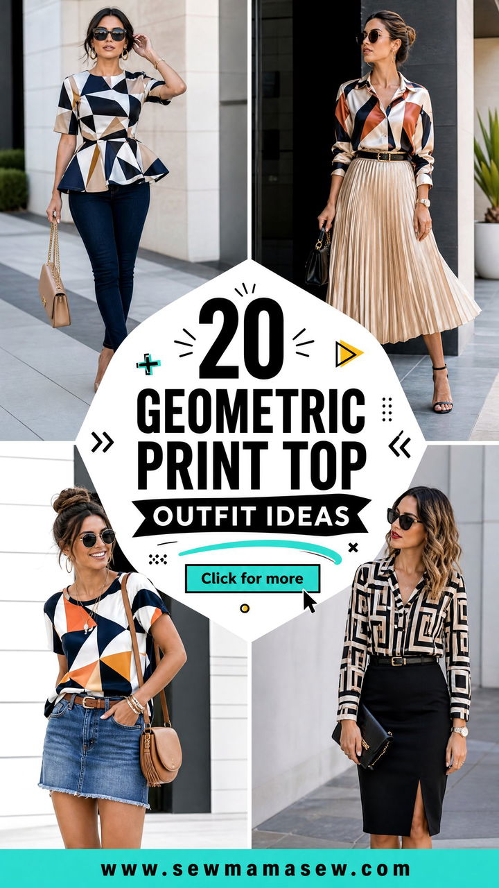 20 Geometric Print Top Outfit Ideas for Bold Modern Style - 20 Geometric Print Top Outfit Ideas for Bold Modern Style
