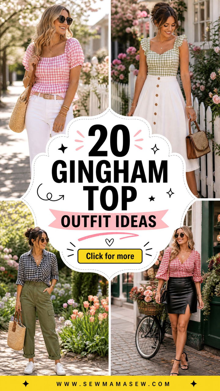 20 Gingham Top Outfit Ideas for Charming Springtime Style - 20 Gingham Top Outfit Ideas for Charming Springtime Style