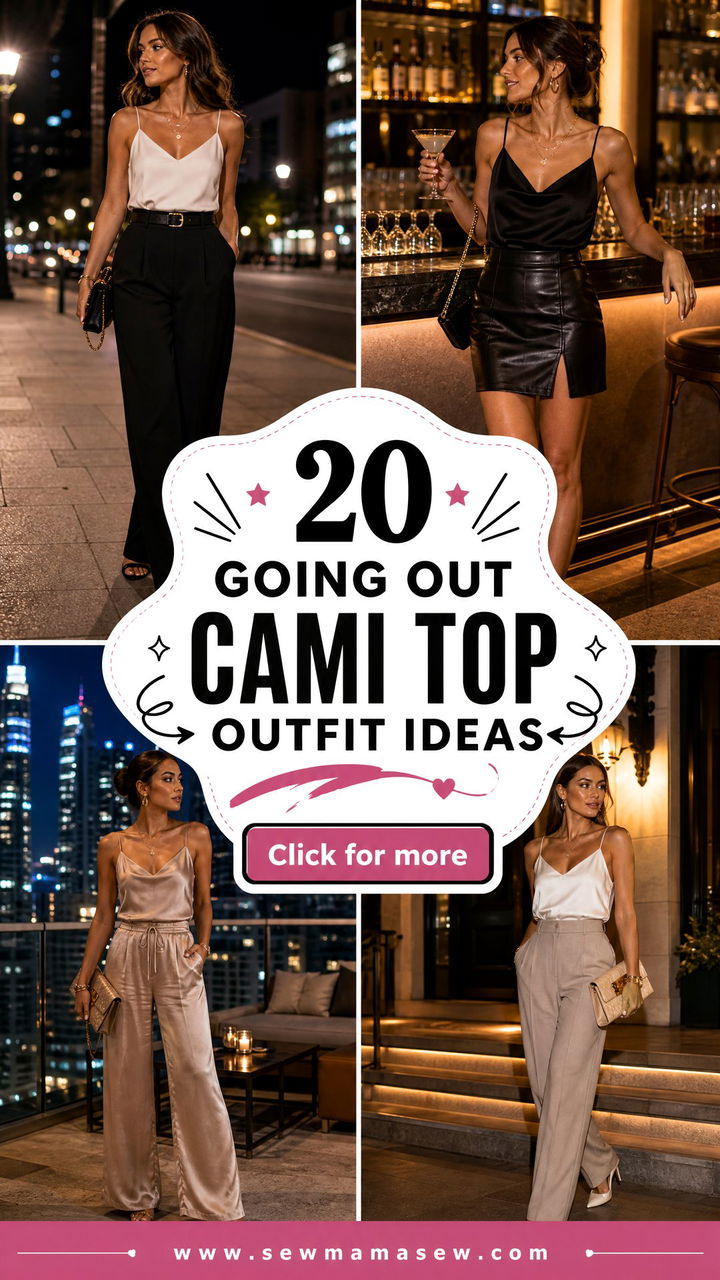 20 Going Out Cami Top Outfit Ideas for Effortless Night Style - 20 Going Out Cami Top Outfit Ideas for Effortless Night Style