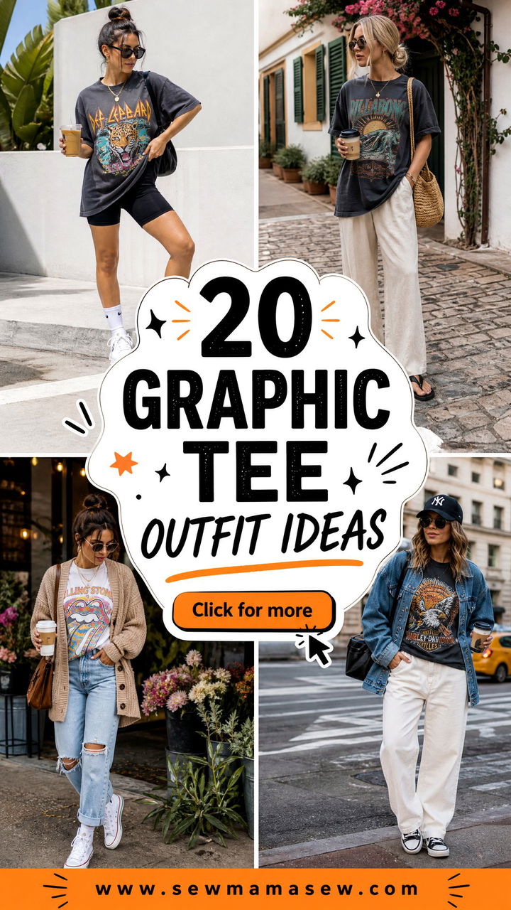 20 Graphic Tee Outfit Ideas for Cool Casual Everyday Style - 20 Graphic Tee Outfit Ideas for Cool, Casual Everyday Style