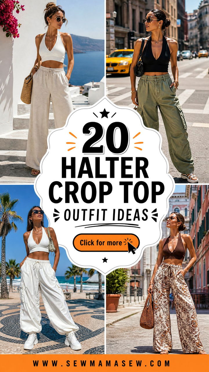 20 Halter Crop Top Outfit Ideas for Confident Summer Style - 20 Halter Crop Top Outfit Ideas for Confident Summer Style
