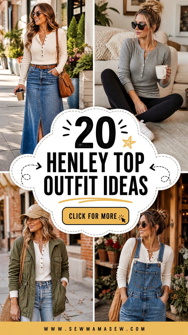 20 Henley Top Outfit Ideas for Effortless Layered Style - 20 Henley Top Outfit Ideas for Effortless Layered Style