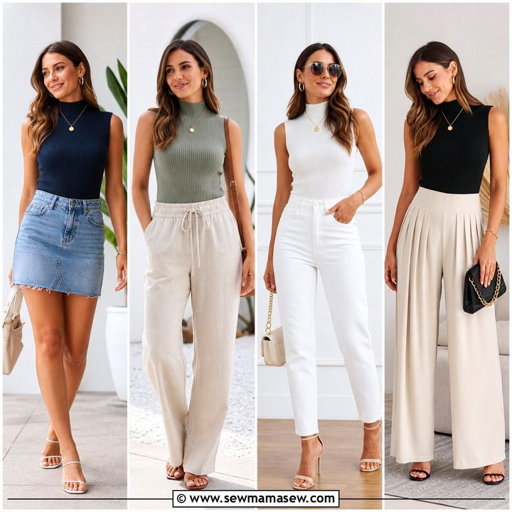 20 High Neck Top Outfit Ideas for Sleek, Polished Style