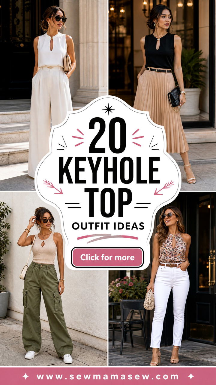 20 Keyhole Top Outfit Ideas for Chic Day-to-Night Style - 20 Keyhole Top Outfit Ideas for Chic Day-to-Night Style
