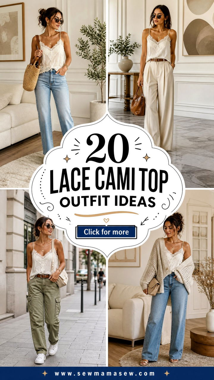 20 Lace Cami Top Outfit Ideas for Elegant Layered Looks - 20 Lace Cami Top Outfit Ideas for Elegant Layered Looks