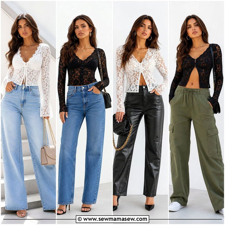 20 Lace Top Outfit Ideas for Romantic Day-to-Night Style