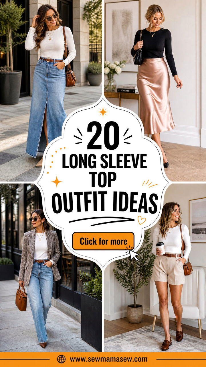 20 Long Sleeve Top Outfit Ideas for Chic Transitional Style - 20 Long Sleeve Top Outfit Ideas for Chic Transitional Style