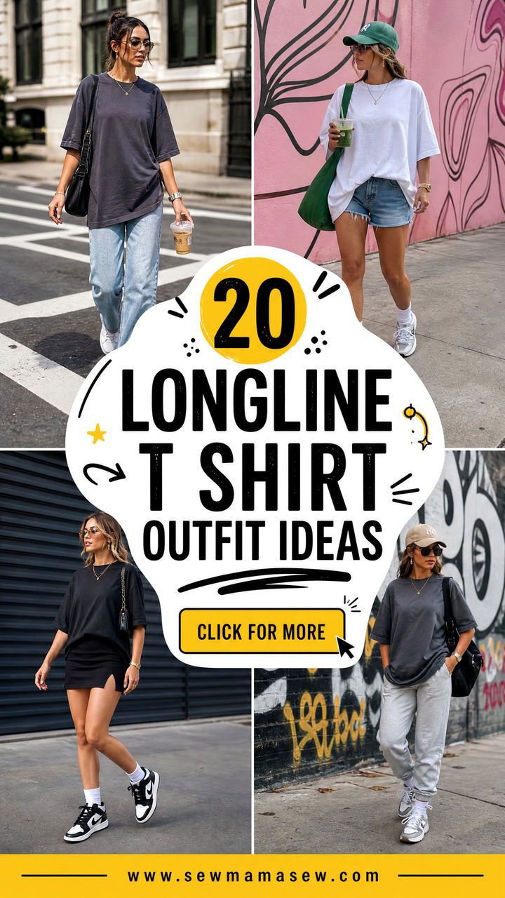 20 Longline T Shirt Outfit Ideas for Effortless Street Style - 20 Longline T Shirt Outfit Ideas for Effortless Street Style