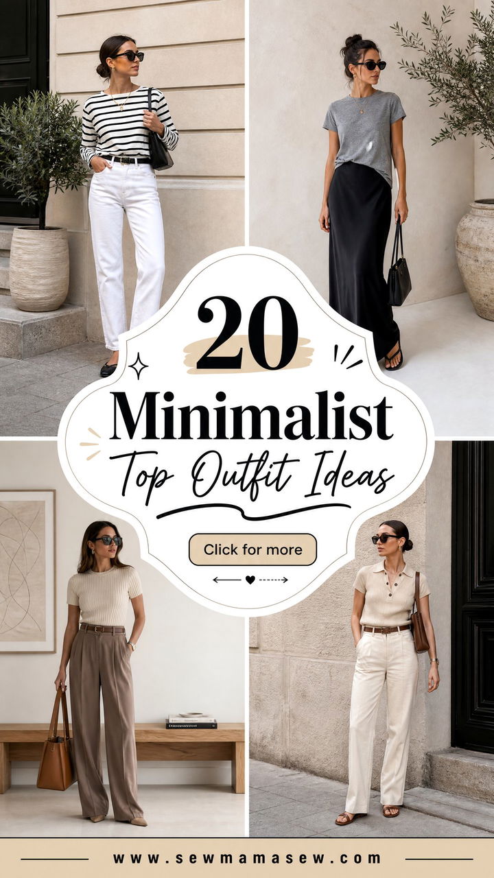 20 Minimalist Top Outfit Ideas for a Clean Capsule Wardrobe - 20 Minimalist Top Outfit Ideas for a Clean Capsule Wardrobe
