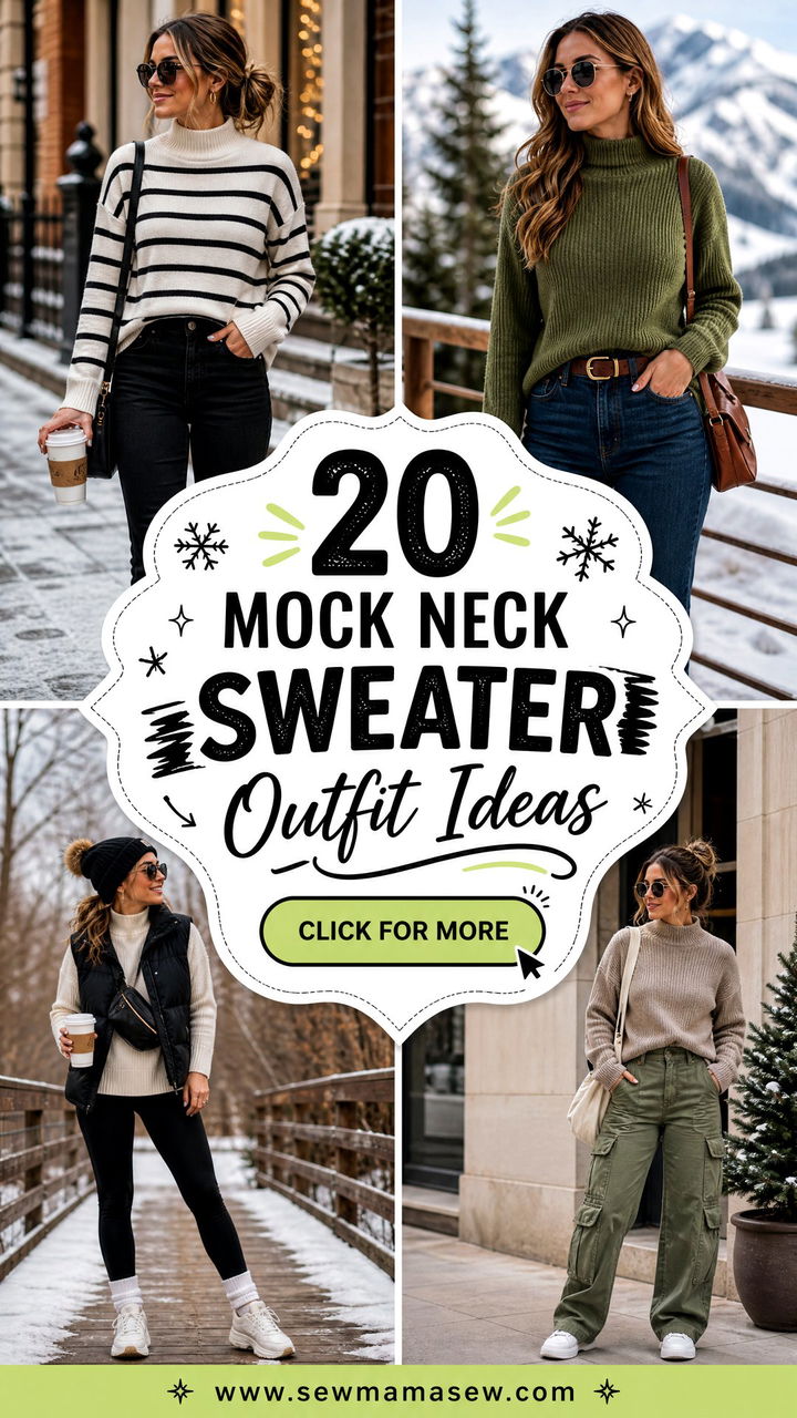 20 Mock Neck Sweater Outfit Ideas for Cozy Polished Style - 20 Mock Neck Sweater Outfit Ideas for Cozy Polished Style