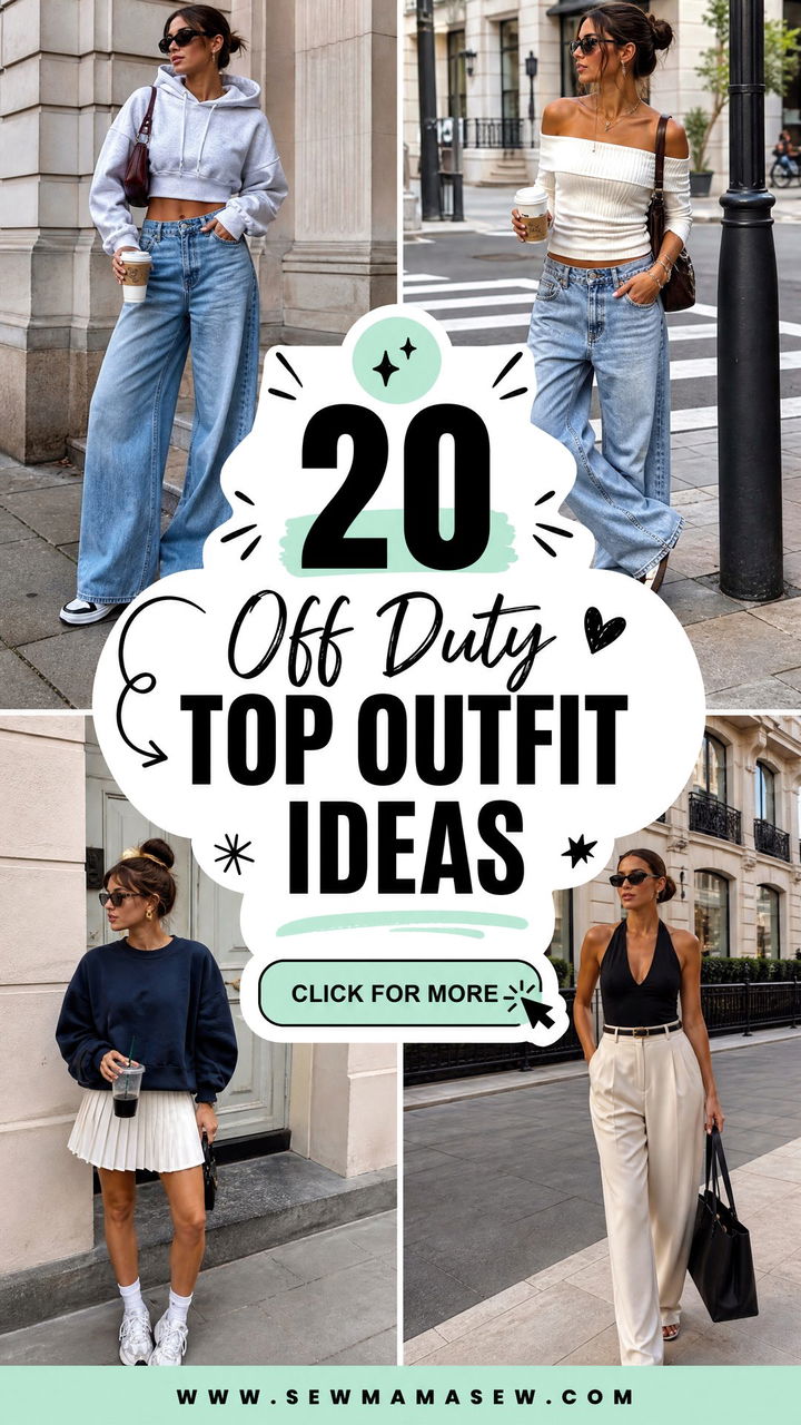 20 Off Duty Top Outfit Ideas for Relaxed Chic Weekend Style - 20 Off Duty Top Outfit Ideas for Relaxed Chic Weekend Style