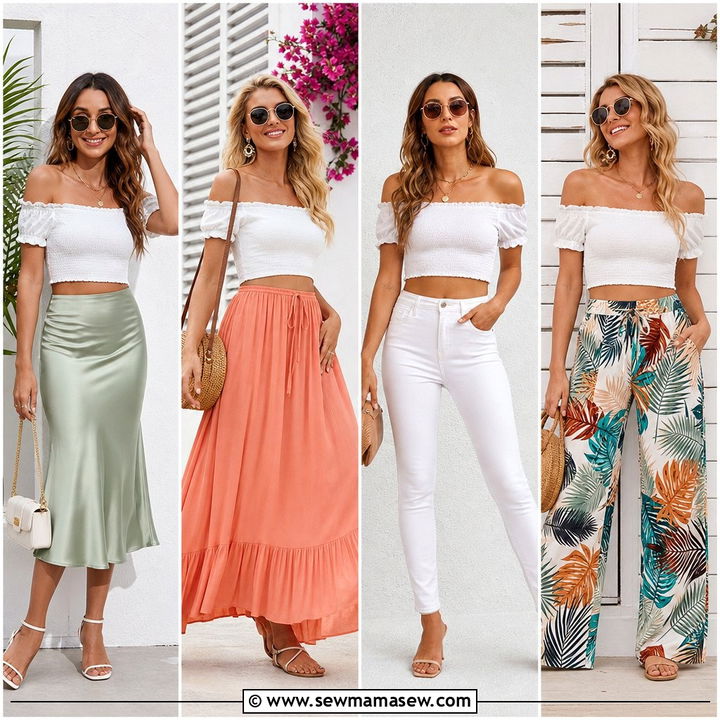 20 Off Shoulder Crop Top Outfit Ideas for Stylish Summer Dates