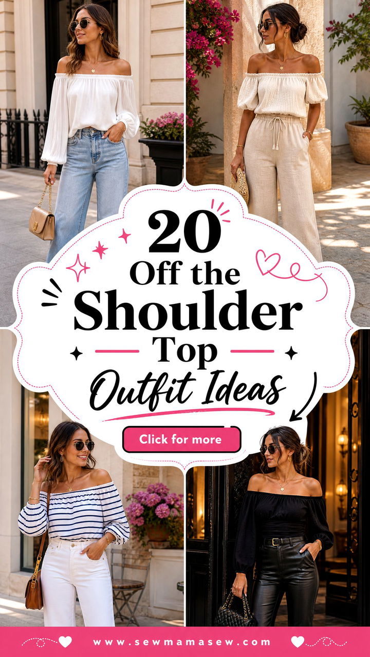 20 Off the Shoulder Top Outfit Ideas for Romantic Evenings - 20 Off the Shoulder Top Outfit Ideas for Romantic Evenings