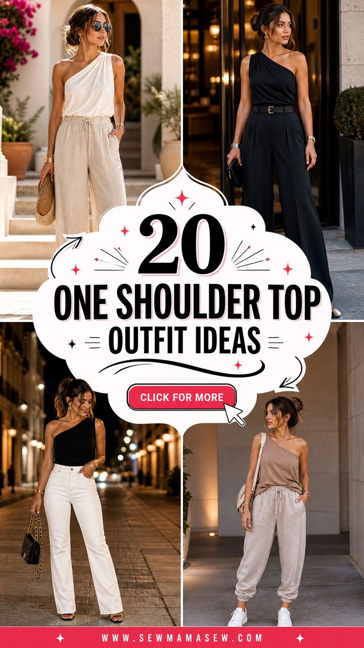 20 One Shoulder Top Outfit Ideas for Elegant Night-Out Style - 20 One Shoulder Top Outfit Ideas for Elegant Night-Out Style