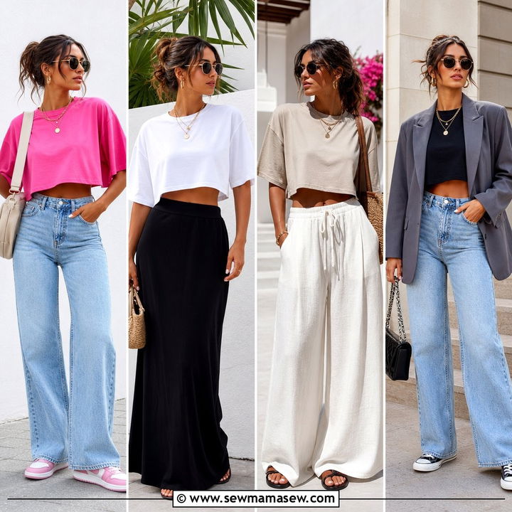 20 Oversized Crop Top Outfit Ideas for Relaxed Street Style