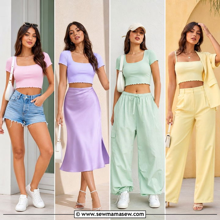 20 Pastel Crop Top Outfit Ideas for Soft, Trendy Everyday Looks