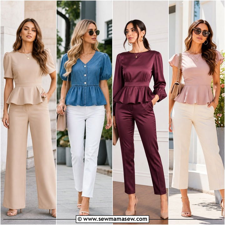 20 Peplum Blouse Outfit Ideas for Feminine, Polished Style