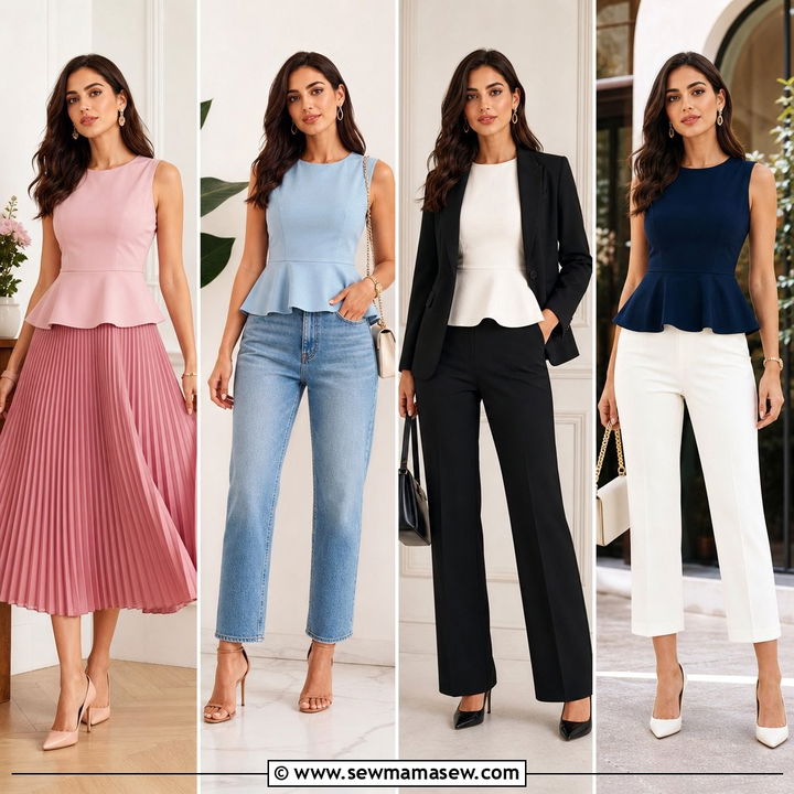 20 Peplum Top Outfit Ideas for Flattering Everyday Style