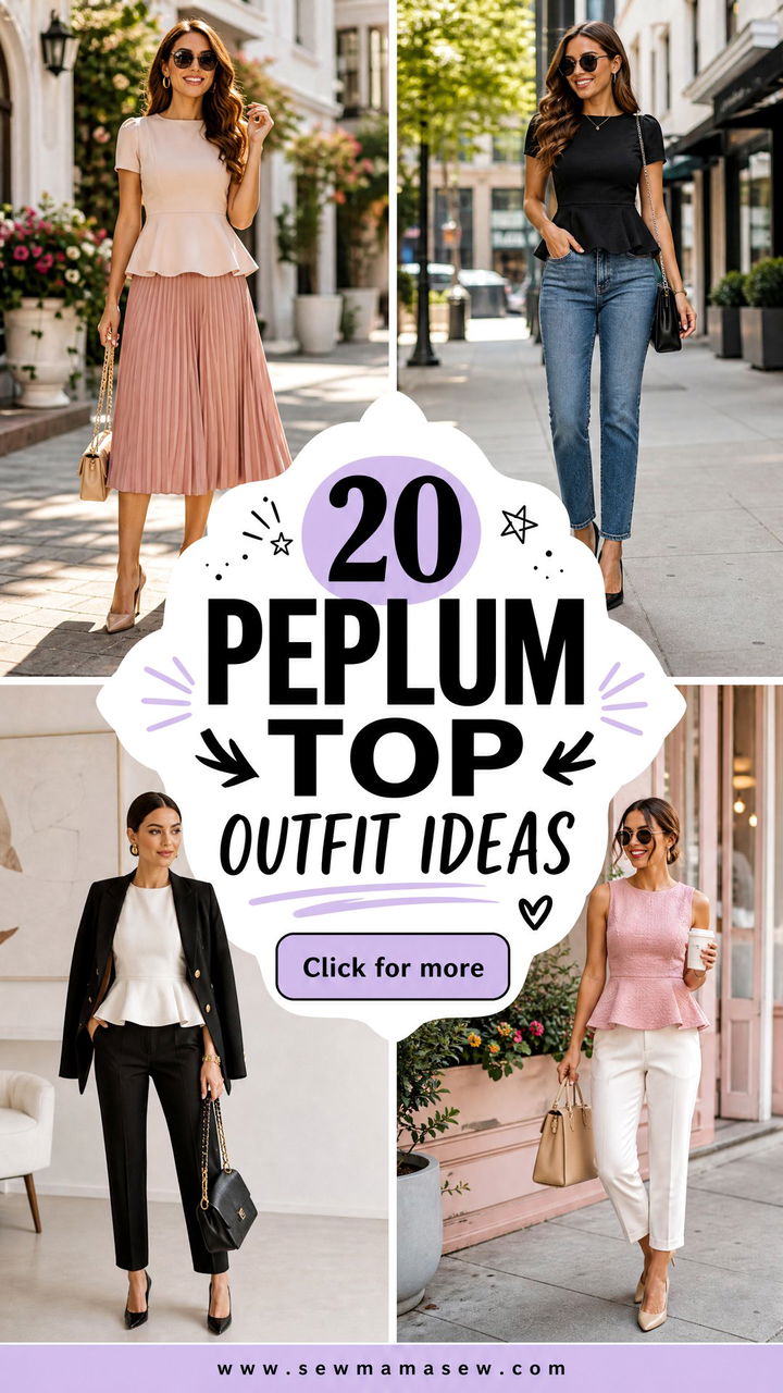 20 Peplum Top Outfit Ideas for Flattering Everyday Style - 20 Peplum Top Outfit Ideas for Flattering Everyday Style