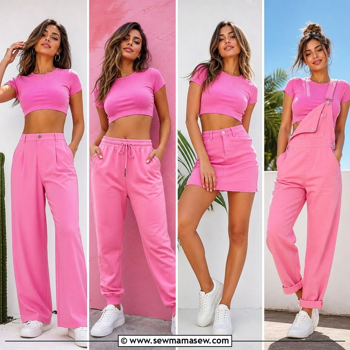 20 Pink Crop Top Outfit Ideas for Fresh, Bold Summer Style